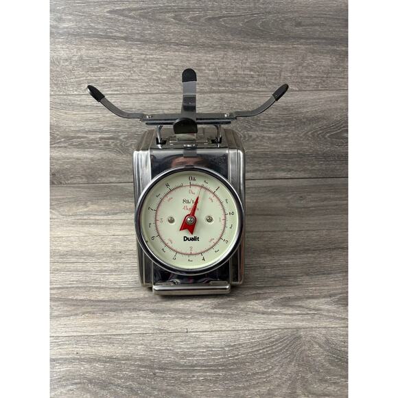 Vintage Dualit Kitchen Produce Measurement Scale 8 LB (or KG) Chrome Rare! - Picture 1 of 5